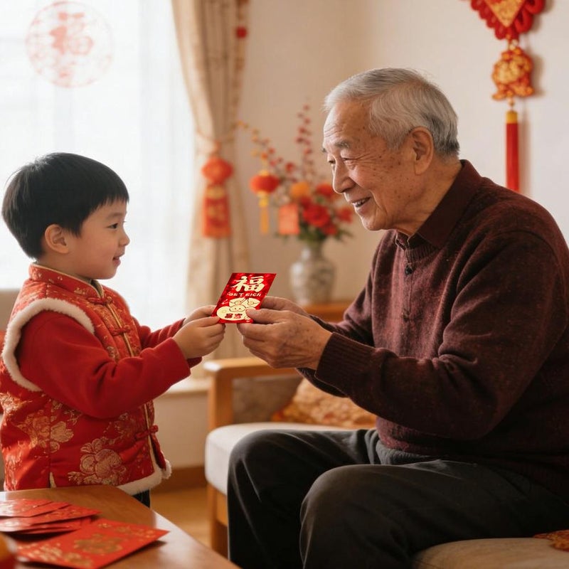 Chinese New Year Red Envelopes, Chinese New Year Greeting Card With RedEnvelope, Lunar NewYear Envelopes Decorations ChineseNewYear Gifts, Red Envelope for Money,  Ideal for Cash And Coins - Image 2